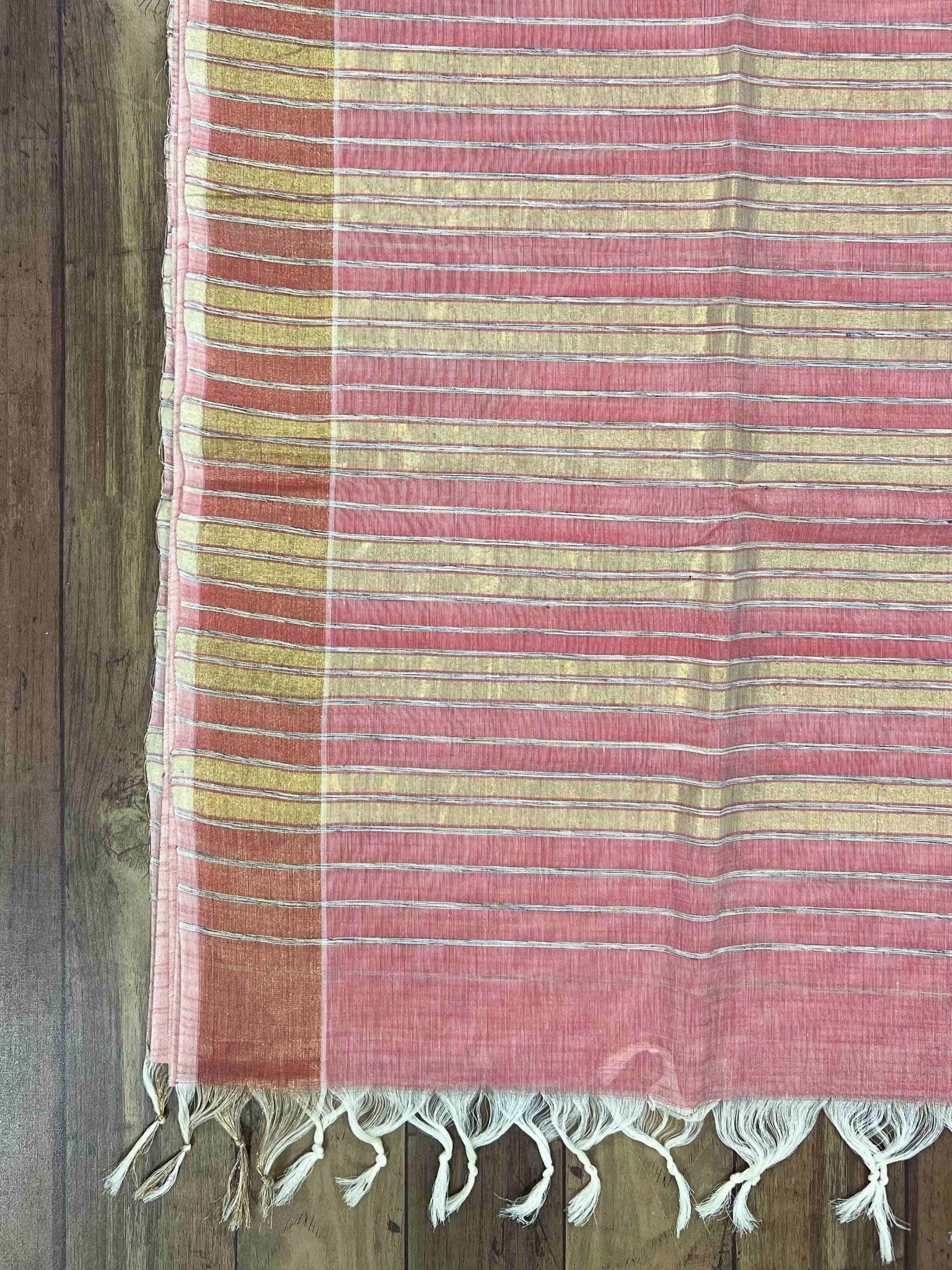 Bengal Cottons Pink 100% Pure Cotton - Manoranjitham Weaves - Handloom Store