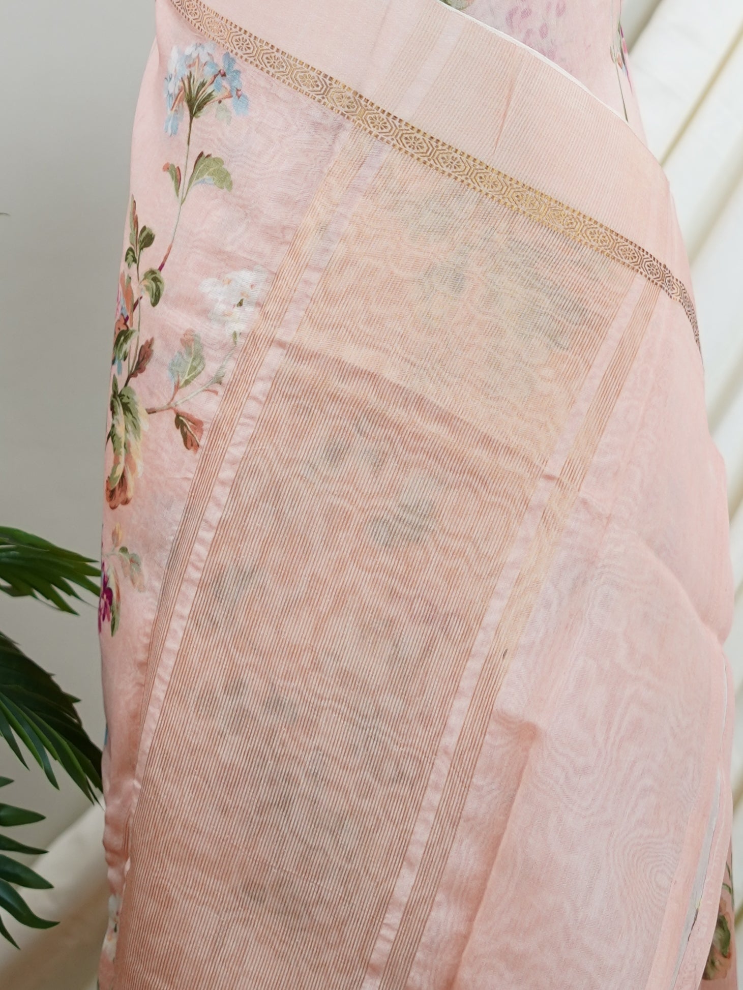 Cotton Orange Silk Cotton - Manoranjitham Weaves - Handloom Store