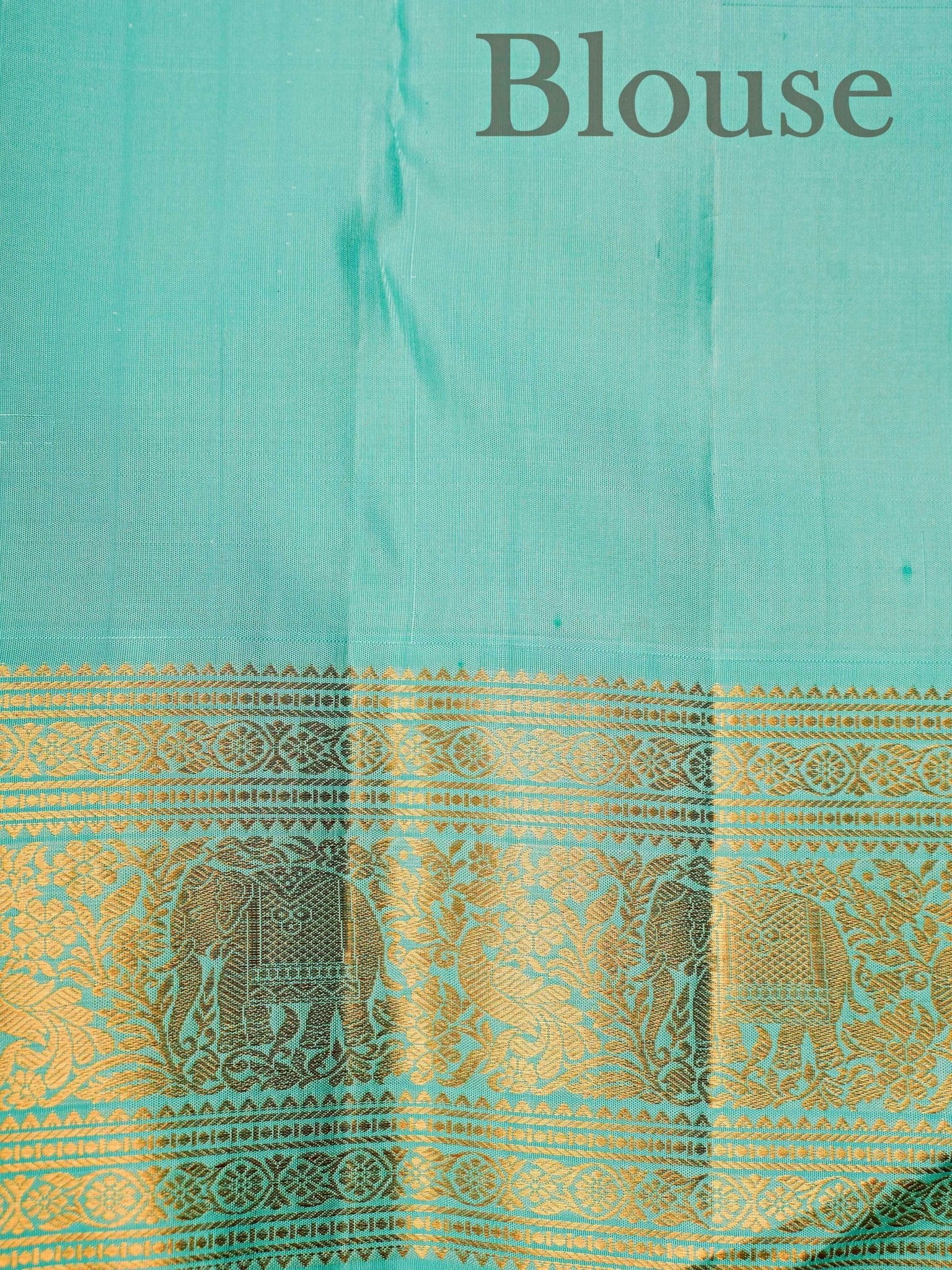 Kanchipuram Silk Peach 100% Pure Silk - Manoranjitham Weaves - Handloom Store