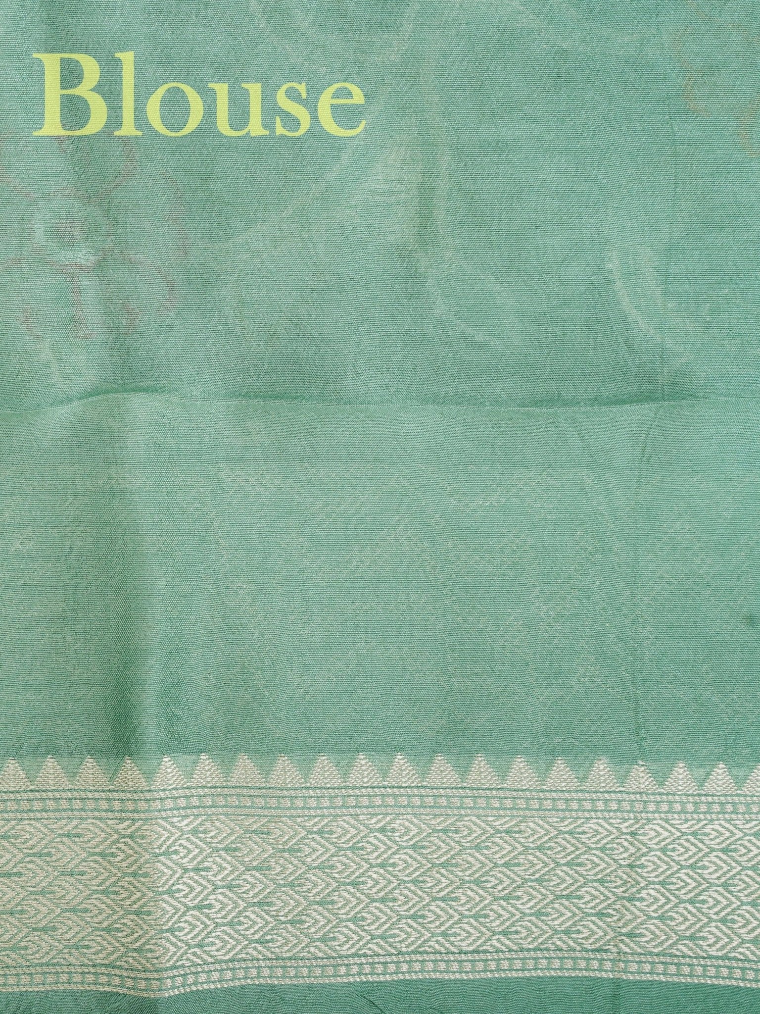 Georgette Sea Green Tussar Georgette - Manoranjitham Weaves - Handloom Store