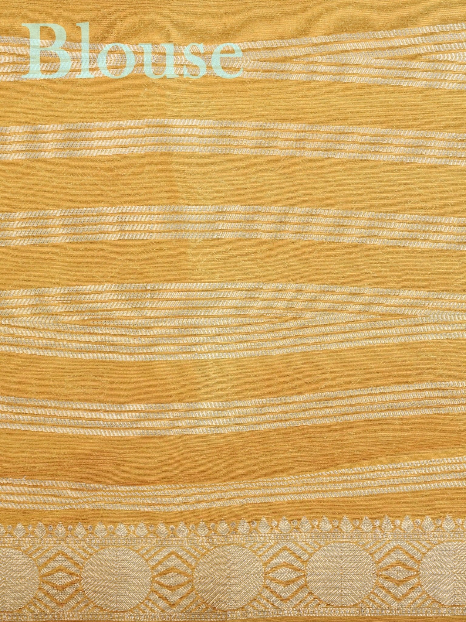 Georgette Yellow Tussar Georgette - Manoranjitham Weaves - Handloom Store