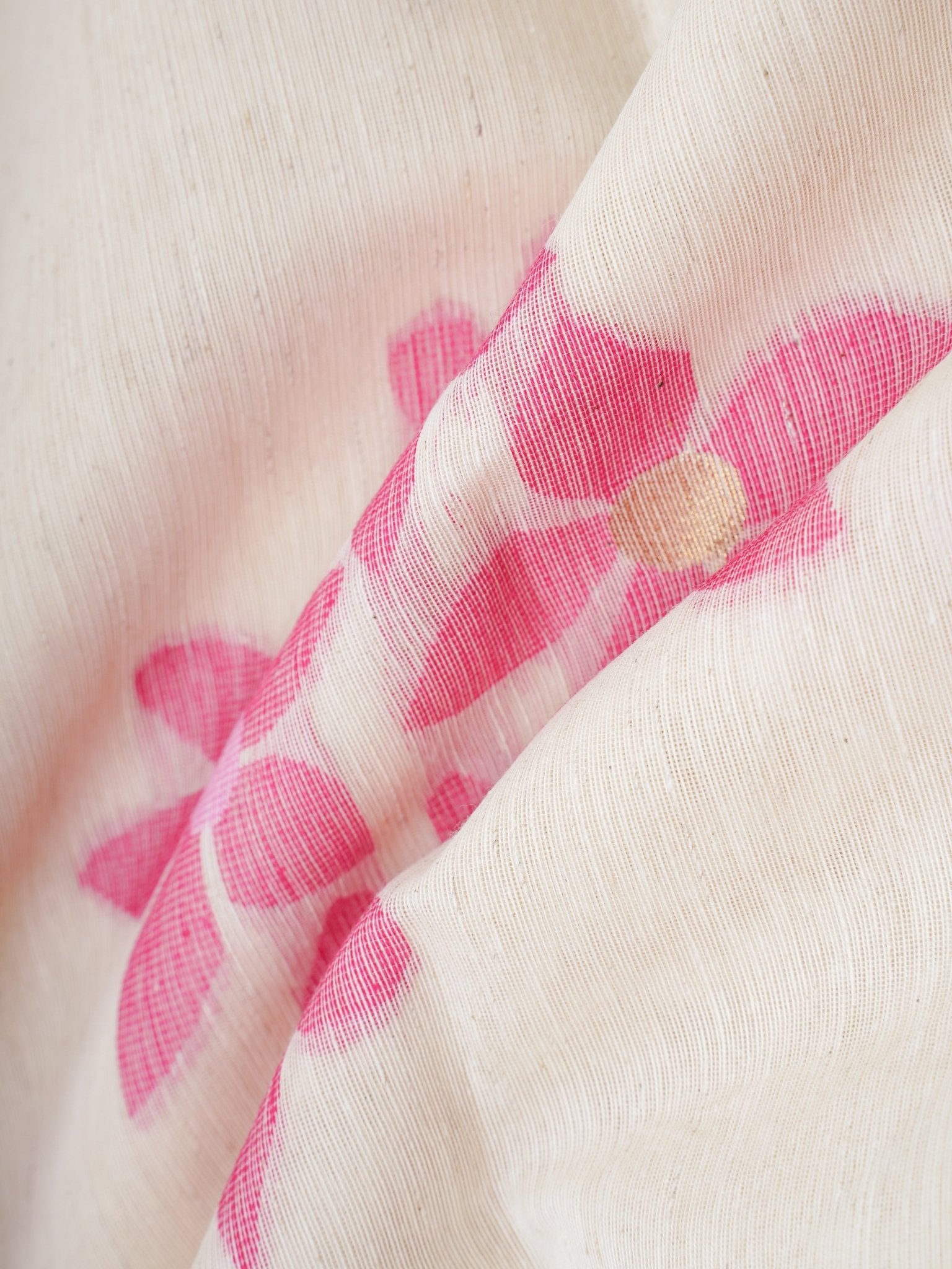 Cottons Cream Kora Cotton - Manoranjitham Weaves - Handloom Store