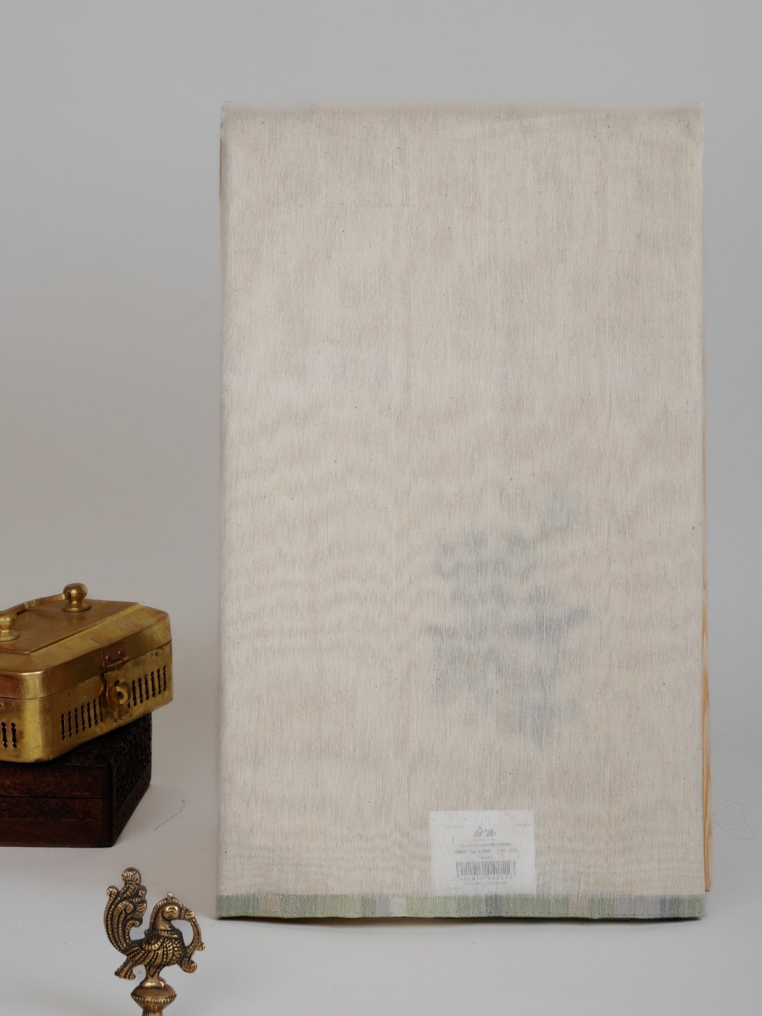 Cottons Cream Kora Cotton - Manoranjitham Weaves - Handloom Store