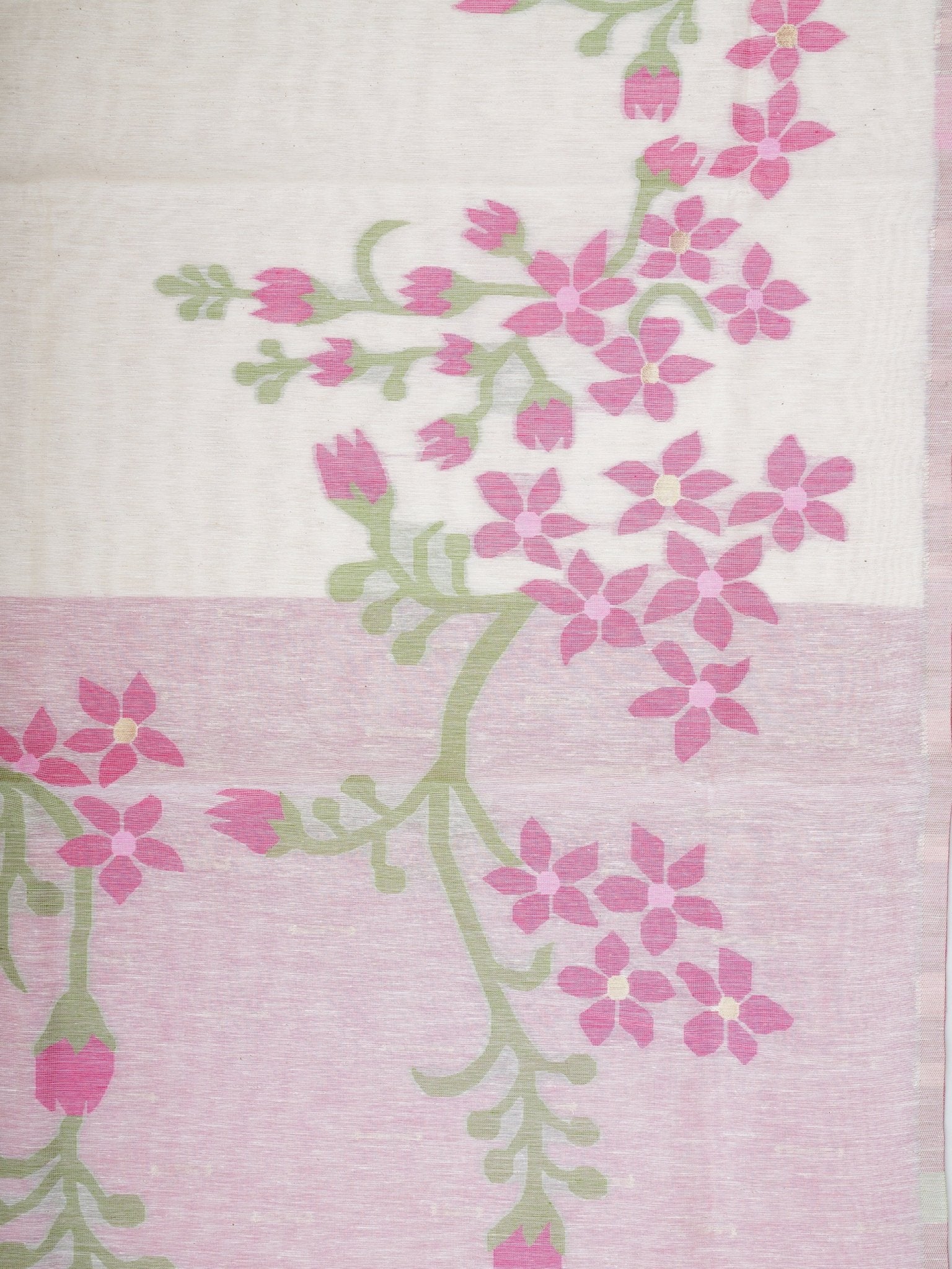 Cottons Cream Kora Cotton - Manoranjitham Weaves - Handloom Store