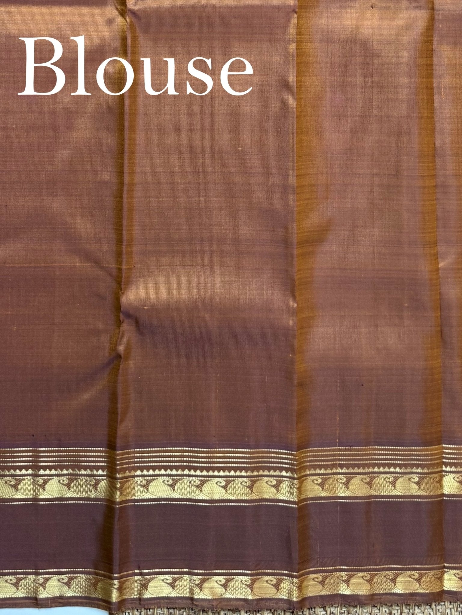 Kanchipuram Silk Peach 100% Pure Silk - Manoranjitham Weaves - Handloom Store