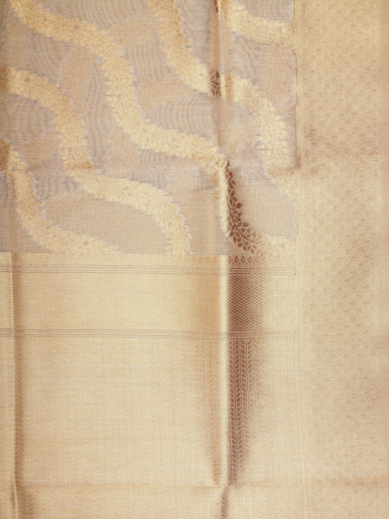 tissue Gold Kora Semi Tissue - Manoranjitham Weaves - Handloom Store