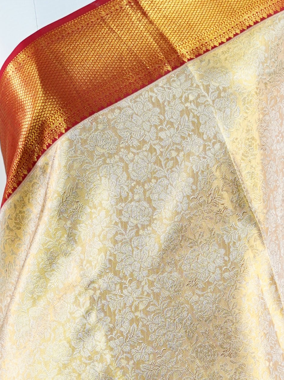 Kanchipuram Silk 100% Pure Silk - Manoranjitham Weaves - Handloom Store