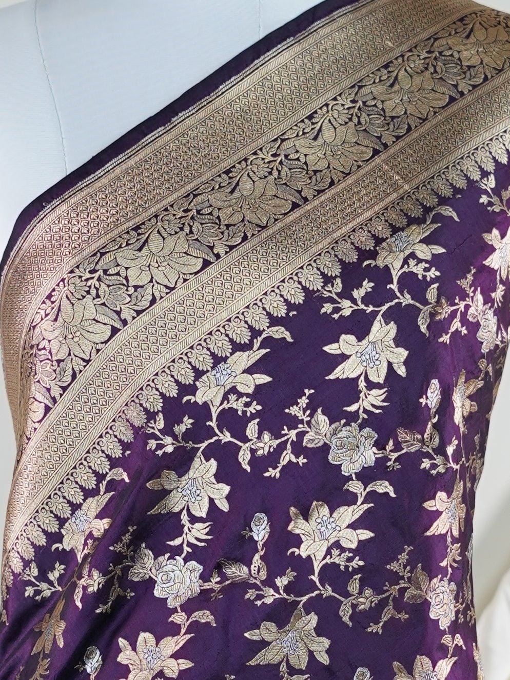 Katan Cream 100% Pure Katan Silk - Manoranjitham Weaves - Handloom Store