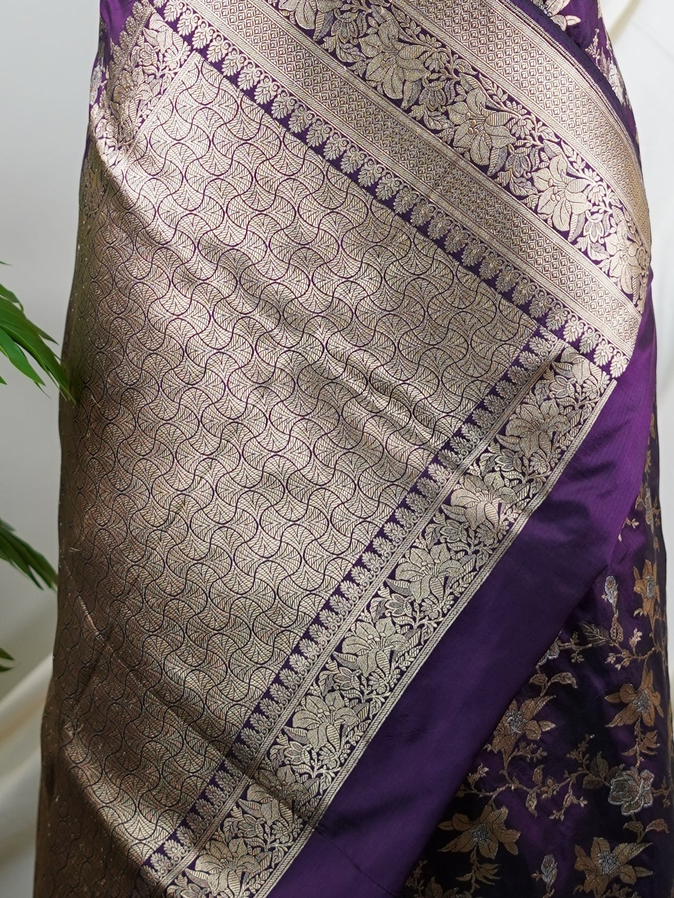 Katan Cream 100% Pure Katan Silk - Manoranjitham Weaves - Handloom Store