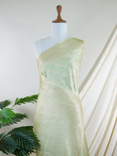 Katan Light Sea Green 100% Pure Katan Silk - Manoranjitham Weaves - Handloom Store