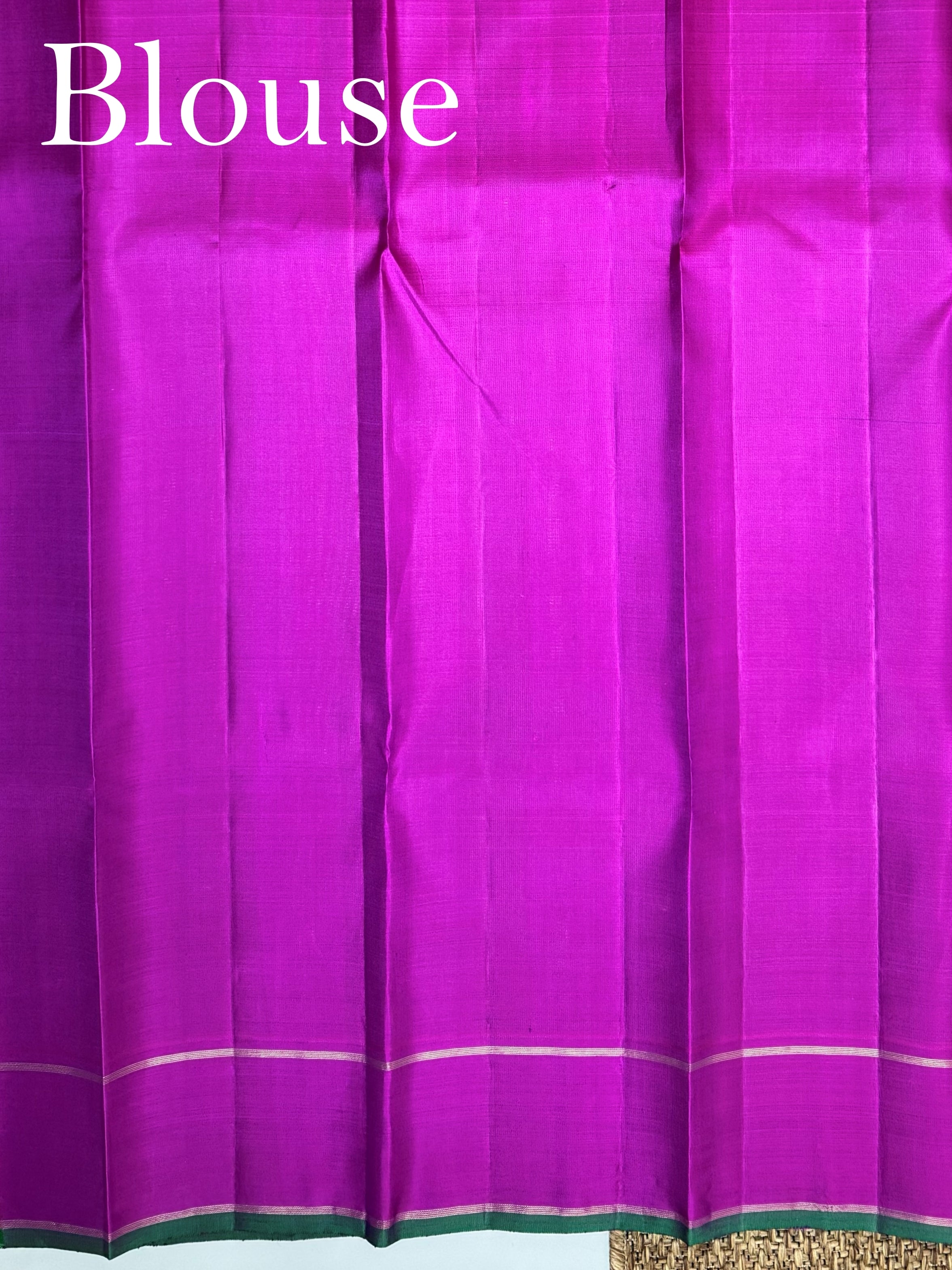 Kanchipuram Silk Magenta Pink 100% Pure Silk  - Manoranjitham Weaves - Handloom Store