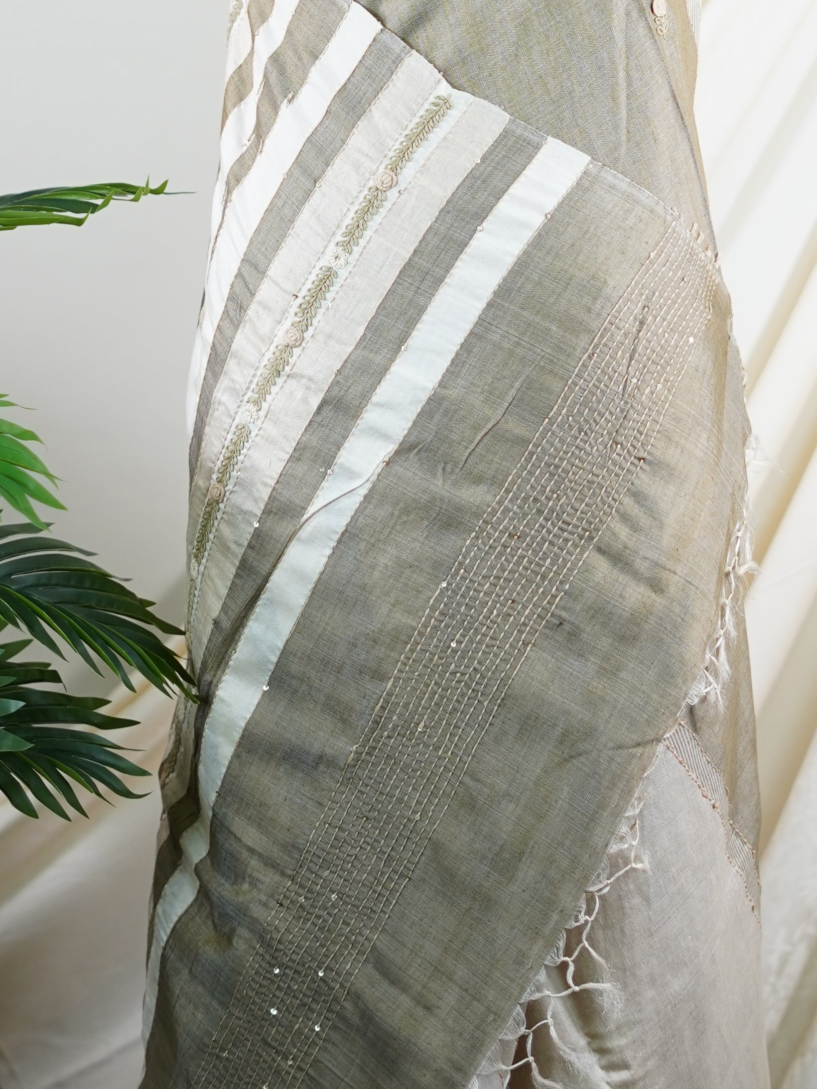 Tussar  100% Pure Tussar - Manoranjitham Weaves - Handloom Store