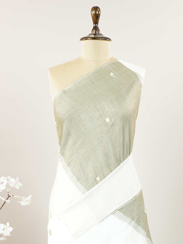 Tussar Woven from pure Tussar silk, this saree glows with its signature textured sheen and understated elegance. Fine hand embroidery dances across the body and border, adding gentle detail without overpowering the weave. The blend of earthy silk and intricate threadwork makes it perfect for both formal and festive wear.br
Graceful, grounded, and rich in quiet luxury.br
#Manoranjitham #TussarSilk #EmbroideredSaree #HandcraftedElegance #SubtleLuxury #ThreadedWithTradition #TextileStories Janani - Tussar Silk