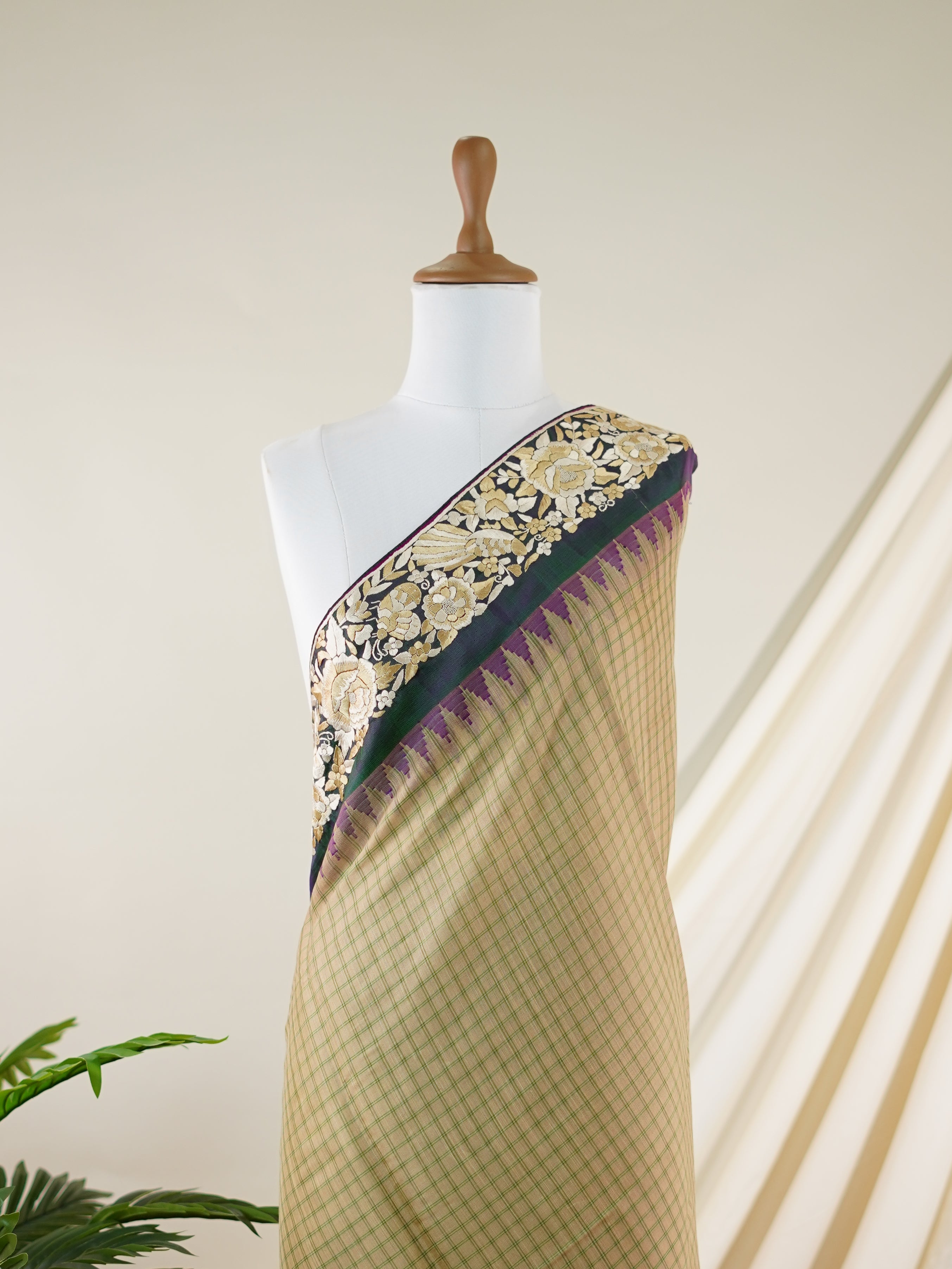 Tussar  100% Pure Silk  - Manoranjitham Weaves - Handloom Store