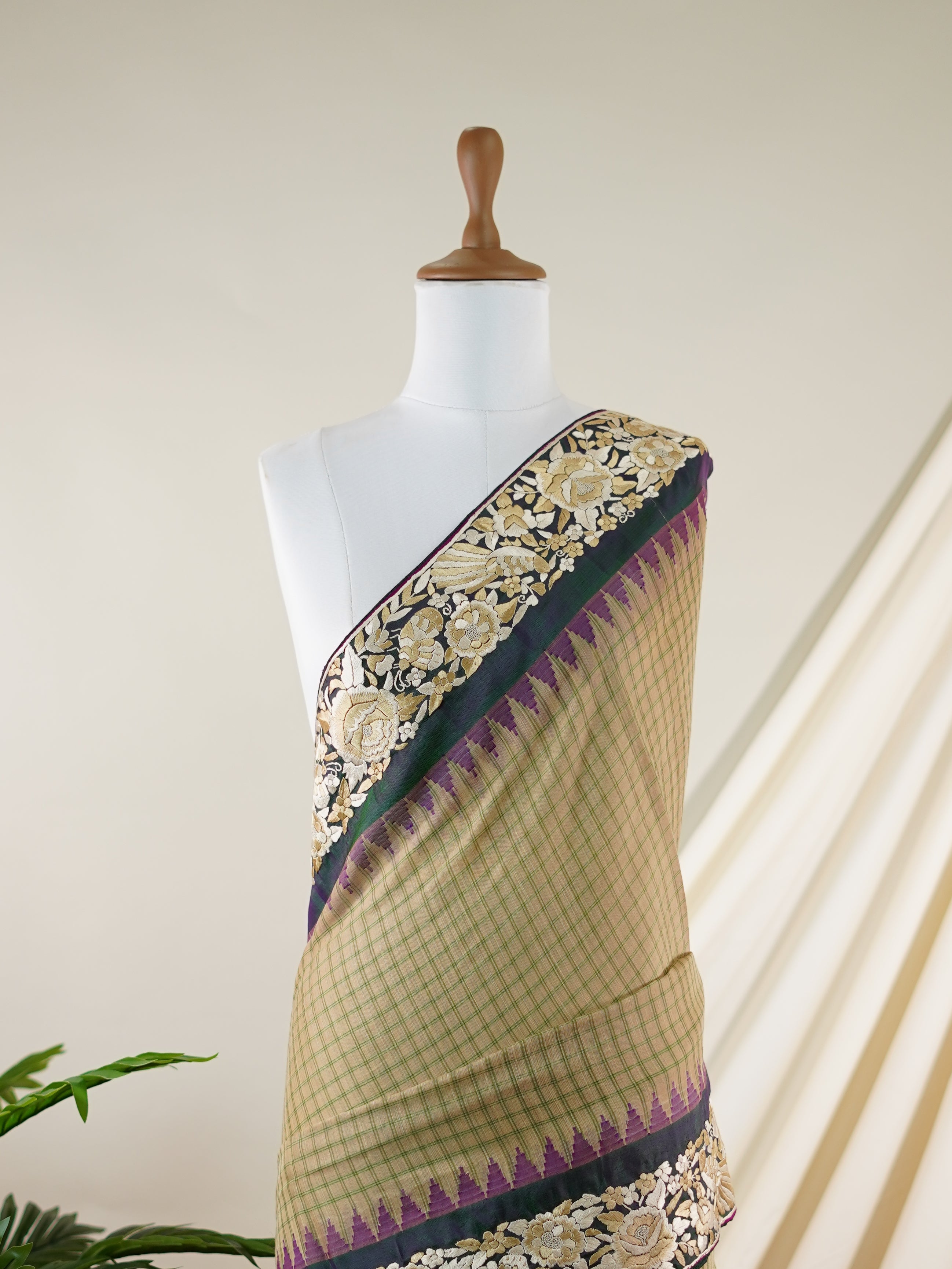Tussar  100% Pure Silk  - Manoranjitham Weaves - Handloom Store