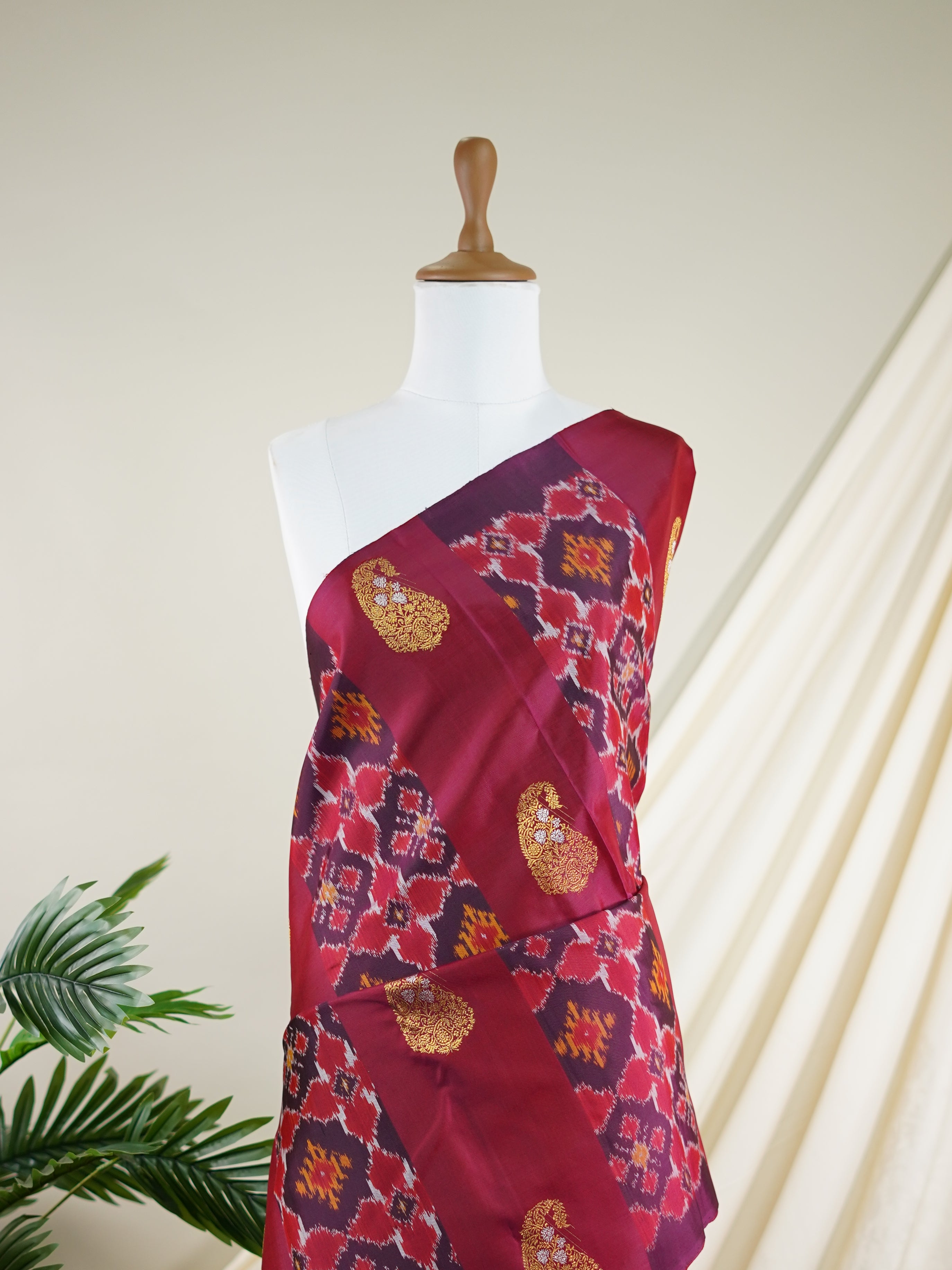 Kanchipuram Silk Pink 100% Pure Silk  - Manoranjitham Weaves - Handloom Store