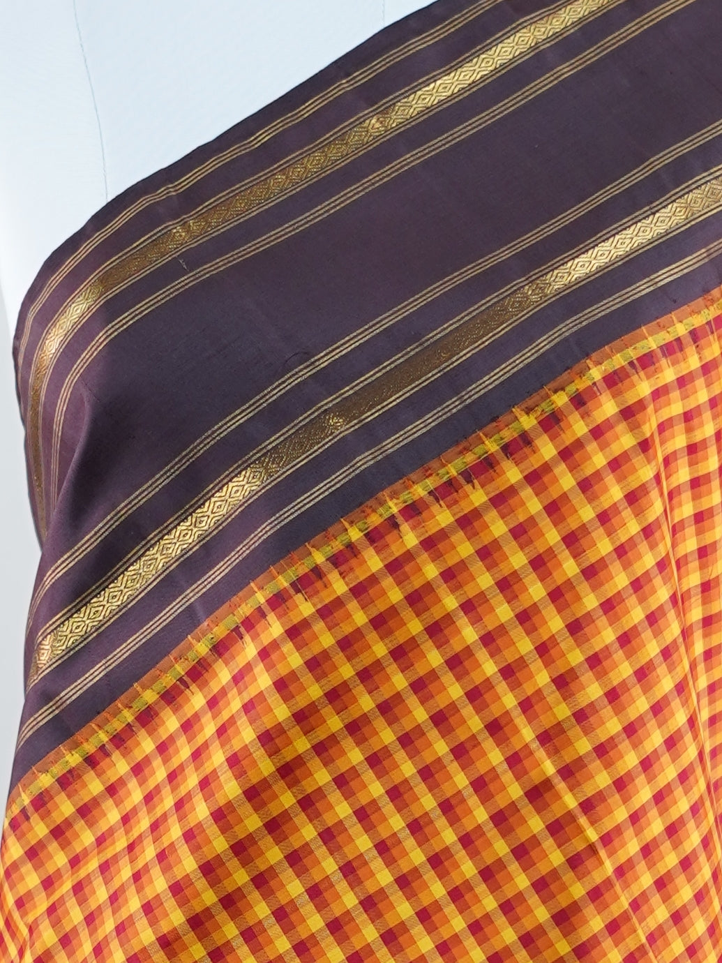 Kanchipuram Silk Multi 100% Pure Silk  - Manoranjitham Weaves - Handloom Store