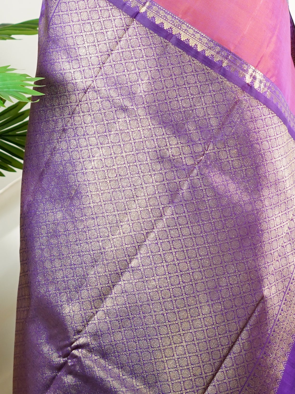 Kanchipuram Silk Grey 100% Pure Silk  - Manoranjitham Weaves - Handloom Store