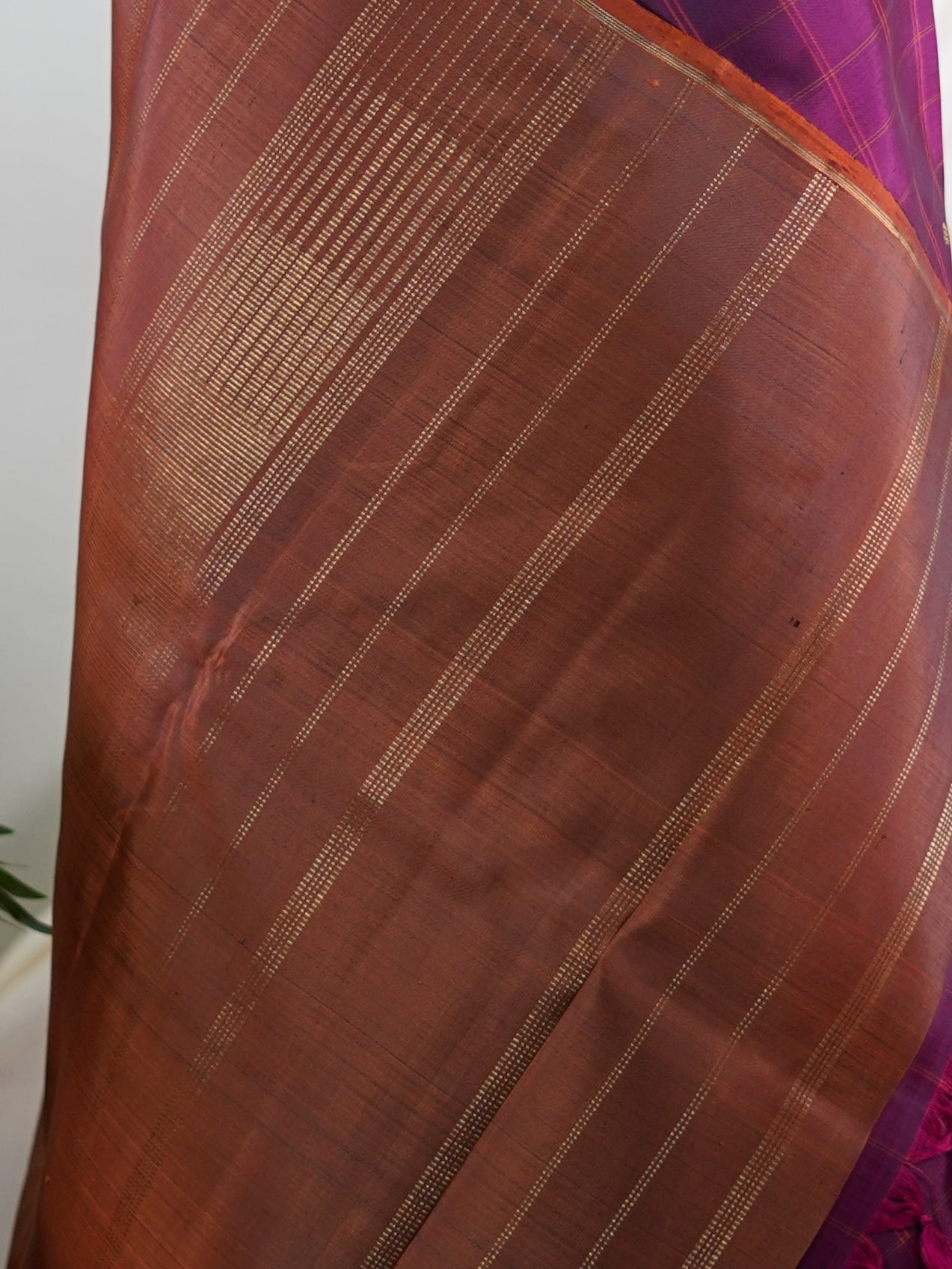 Kanchipuram Silk Magentanta Pink 100% Pure Silk  - Manoranjitham Weaves - Handloom Store