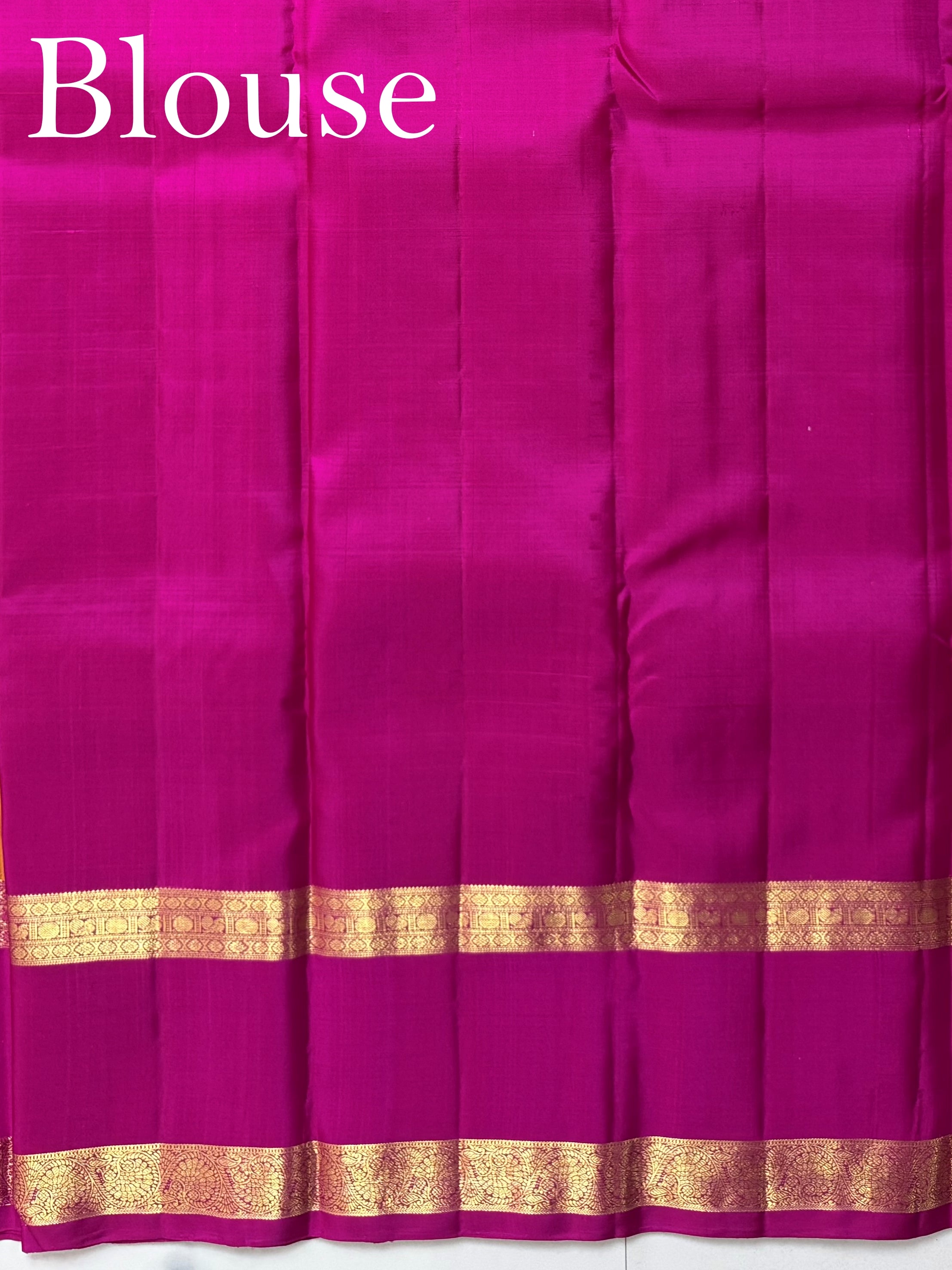 Kanchipuram Silk Peach 100% Pure Silk  - Manoranjitham Weaves - Handloom Store