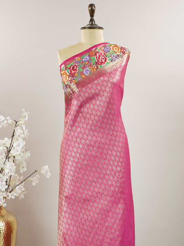 Kanchipuram Silk A royal Kanjivaram meets delicate Petit Point embroidery, where heritage and handcraft unite.br
Every drape carries centuries of tradition adorned with timeless artistry. Yashaswini - Handwork Embroidered Silk Saree | Parsigara Embroidery - Manoranjitham Weaves - Handloom Store