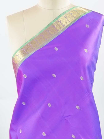 Mahatripura - Violet Pure Kanjivaram Silk Saree