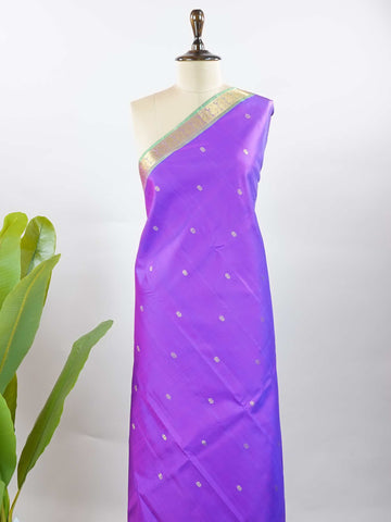 Mahatripura - Violet Pure Kanjivaram Silk Saree