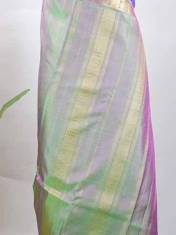 Mahatripura - Violet Pure Kanjivaram Silk Saree