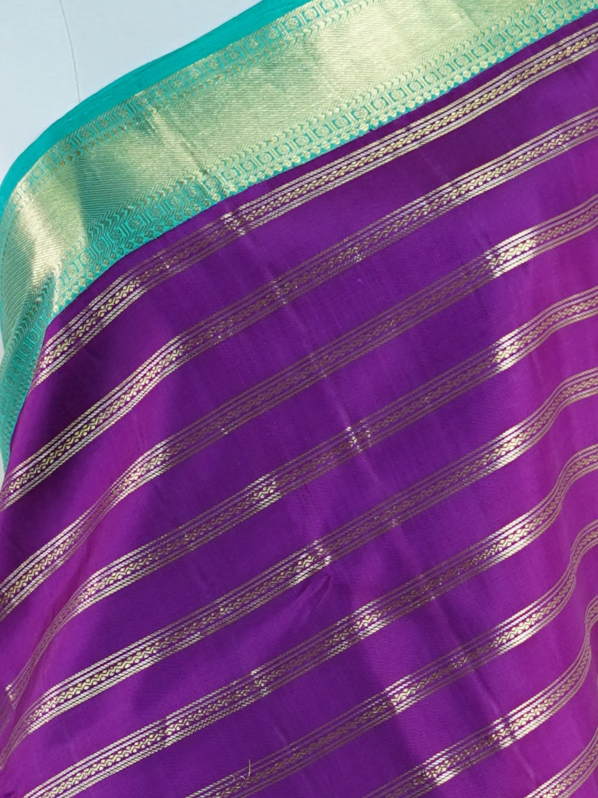 Kanchipuram Silk Dark Pink 100% Pure Silk  - Manoranjitham Weaves - Handloom Store