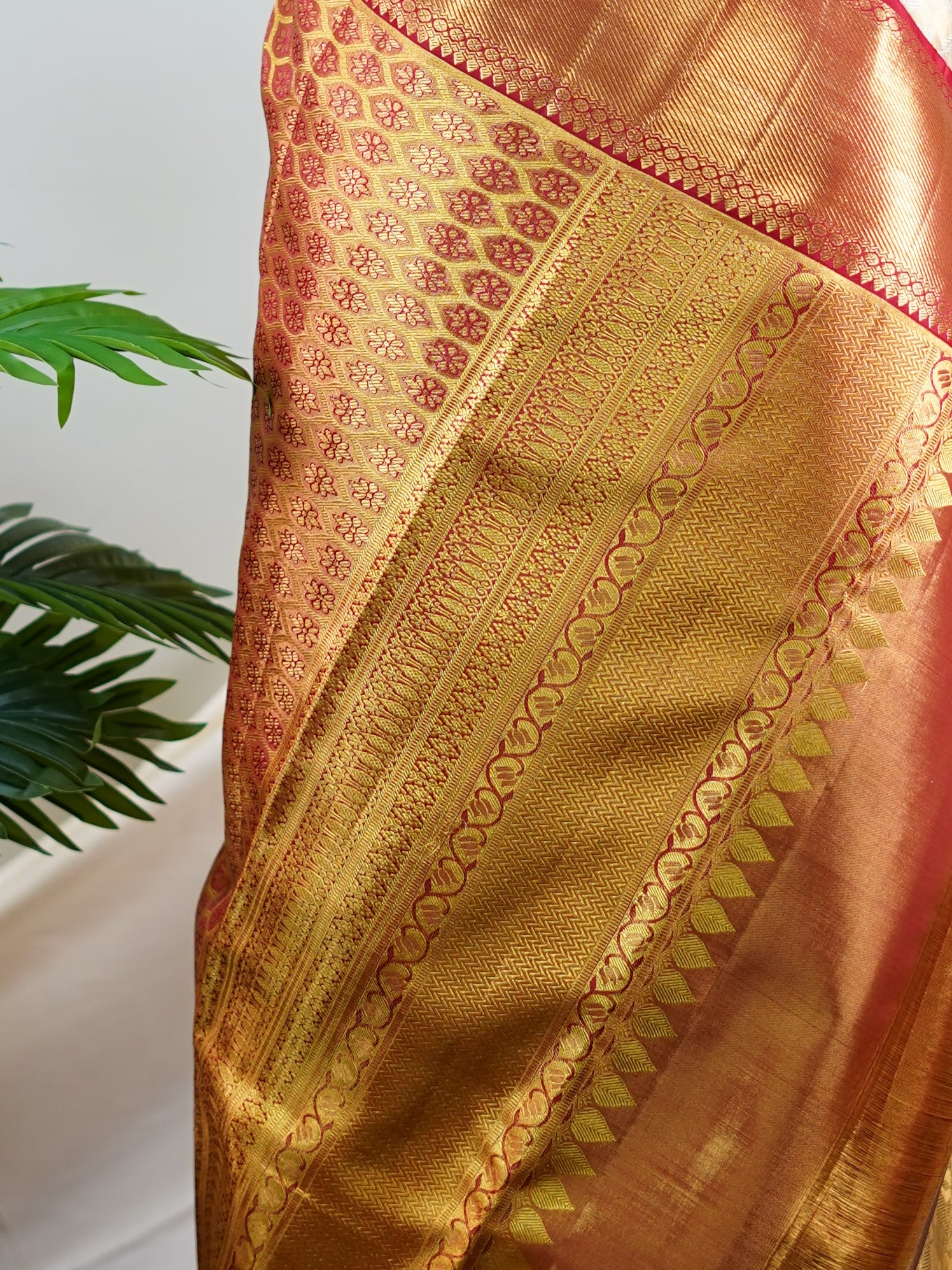 Kanchipuram Silk  100% Pure Silk  - Manoranjitham Weaves - Handloom Store