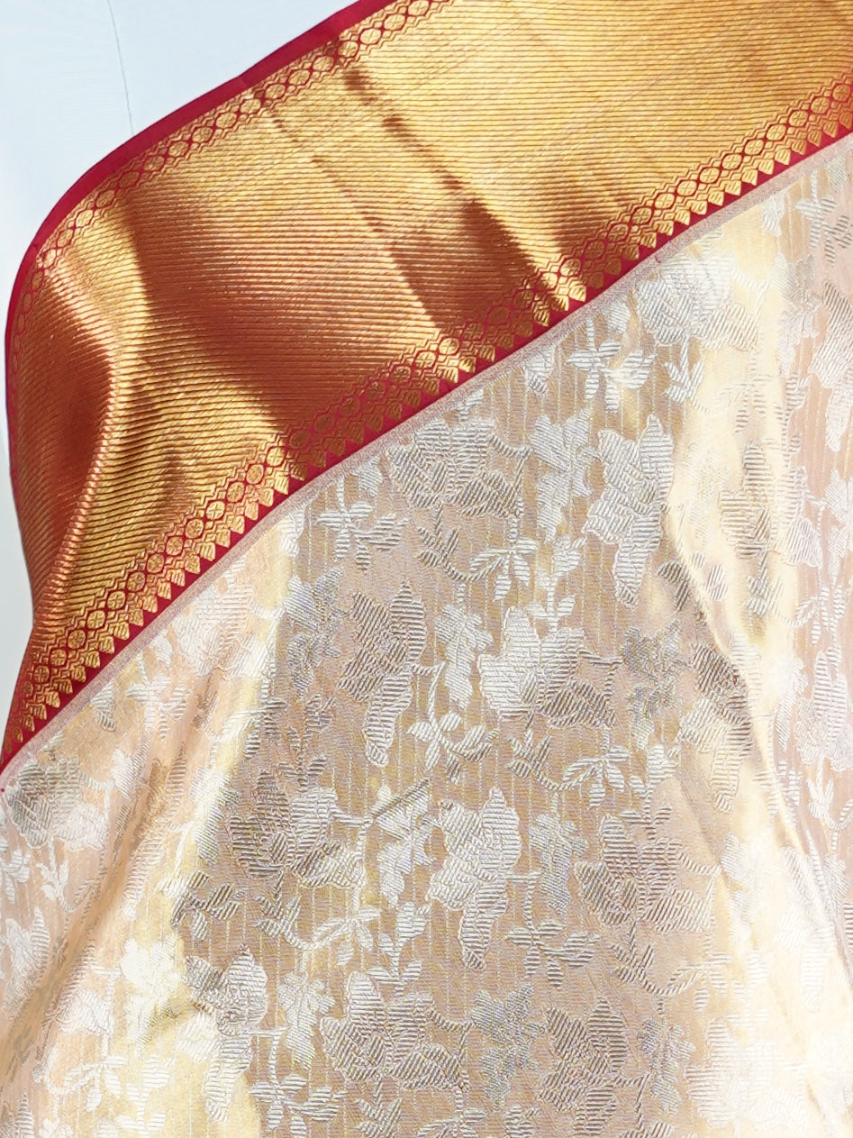 Kanchipuram Silk  100% Pure Silk  - Manoranjitham Weaves - Handloom Store