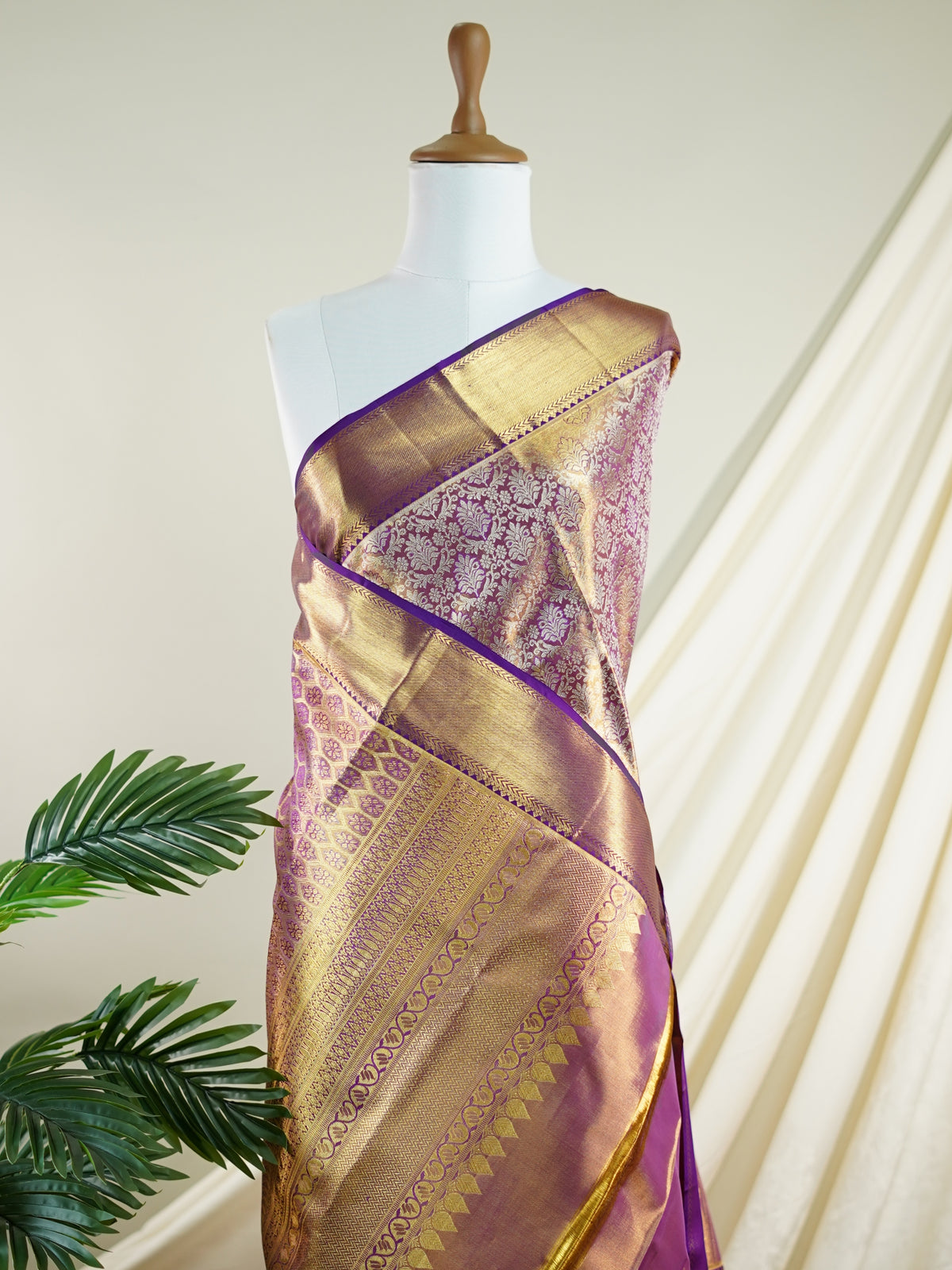 Kanchipuram Silk  100% Pure Silk  - Manoranjitham Weaves - Handloom Store