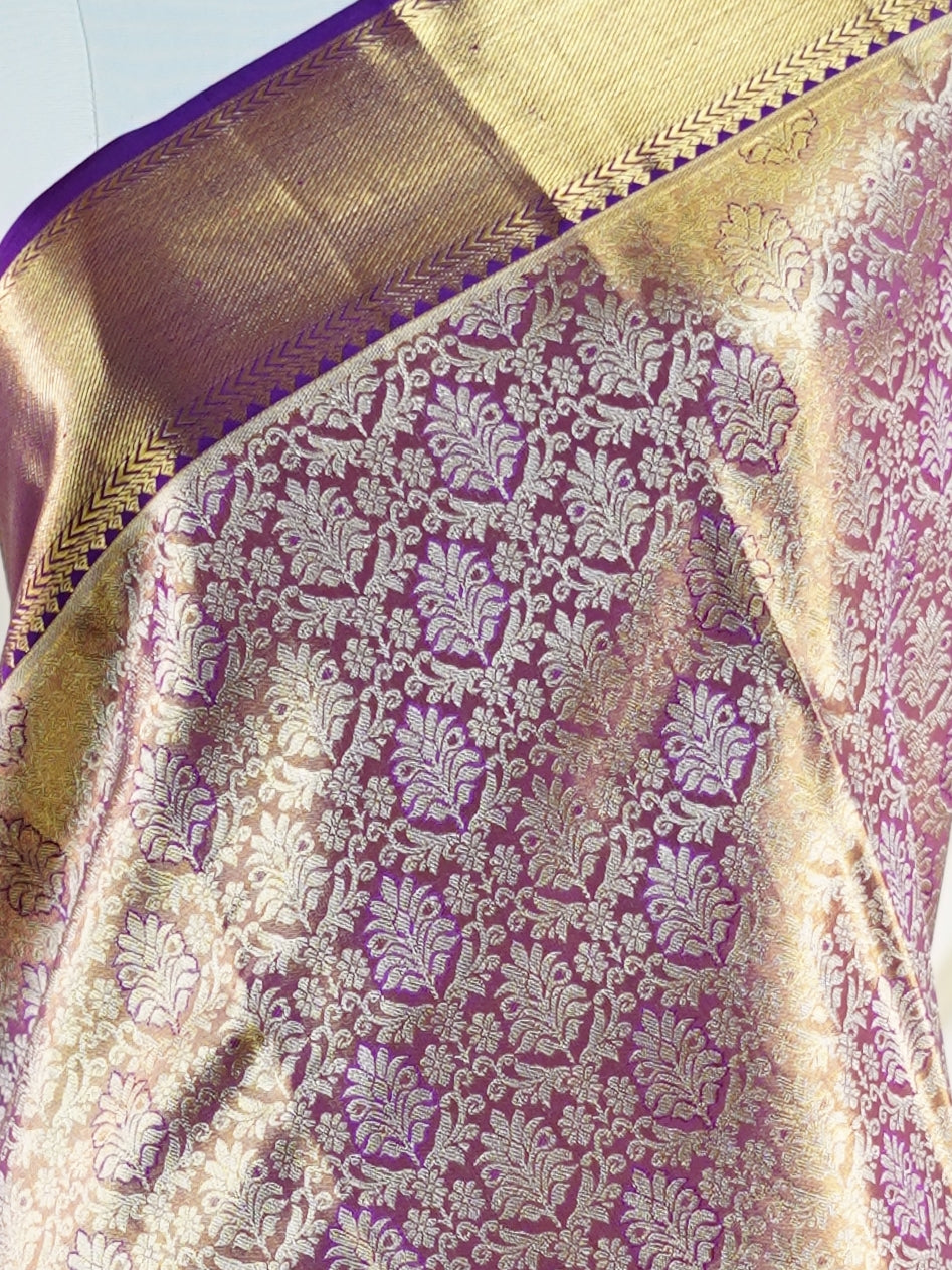 Kanchipuram Silk  100% Pure Silk  - Manoranjitham Weaves - Handloom Store