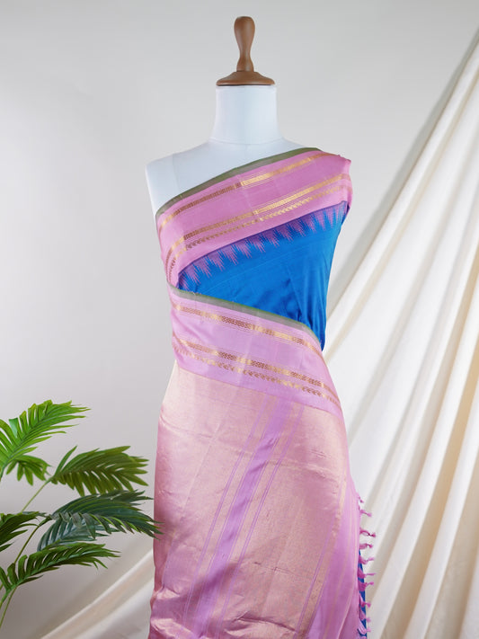 Gadwal Silk  100% Pure Silk  - Manoranjitham Weaves - Handloom Store
