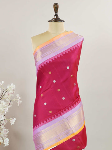 Gadwal Silk This pure handloom Gadwal saree is a testament to timeless tradition, crafted meticulously on looms by master weavers of Telangana. Its vibrant body and shimmering zari borders strike a perfect balance between grandeur and grace. Lightweight yet regal, it’s the ideal choice for weddings, temple visits, and family celebrations. A saree that carries heritage in every thread.

#Manoranjitham #GadwalSilk #HandloomSarees #TelanganaWeaves #HeirloomSilks #ZariElegance #BridalWeaves #TimelessTradition #