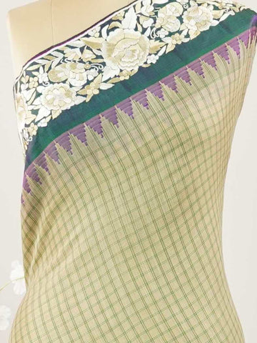 Gadwal Silk A luminous pure tissue saree, feather-light and festive, shimmering softly with every movement.br
The pallu and blouse are brought to life with intricate Katha embroidery—each motif a tale in thread.br
Graceful and artistic, it’s perfect for intimate weddings, receptions, or meaningful celebrations.br
A drape that glows with elegance and whispers stories through its stitches.br
#Manoranjitham #PureTissueSaree #KathaEmbroidery #HandcraftedElegance #ArtInThread #LightAsAir #FestiveWeaves Rupalatha