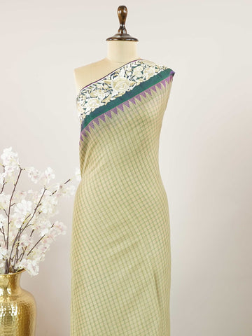 Gadwal Silk A luminous pure tissue saree, feather-light and festive, shimmering softly with every movement.br
The pallu and blouse are brought to life with intricate Katha embroidery—each motif a tale in thread.br
Graceful and artistic, it’s perfect for intimate weddings, receptions, or meaningful celebrations.br
A drape that glows with elegance and whispers stories through its stitches.br
#Manoranjitham #PureTissueSaree #KathaEmbroidery #HandcraftedElegance #ArtInThread #LightAsAir #FestiveWeaves Rupalatha
