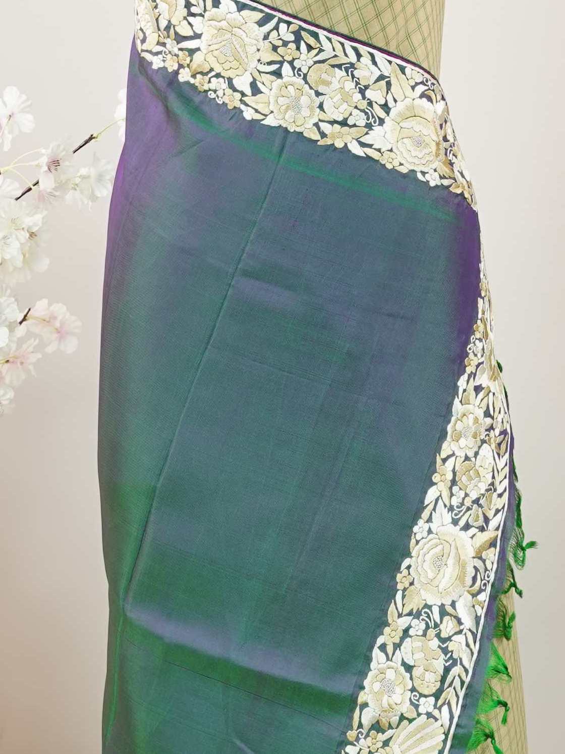 Gadwal Silk A luminous pure tissue saree, feather-light and festive, shimmering softly with every movement.br
The pallu and blouse are brought to life with intricate Katha embroidery—each motif a tale in thread.br
Graceful and artistic, it’s perfect for intimate weddings, receptions, or meaningful celebrations.br
A drape that glows with elegance and whispers stories through its stitches.br
#Manoranjitham #PureTissueSaree #KathaEmbroidery #HandcraftedElegance #ArtInThread #LightAsAir #FestiveWeaves Rupalatha