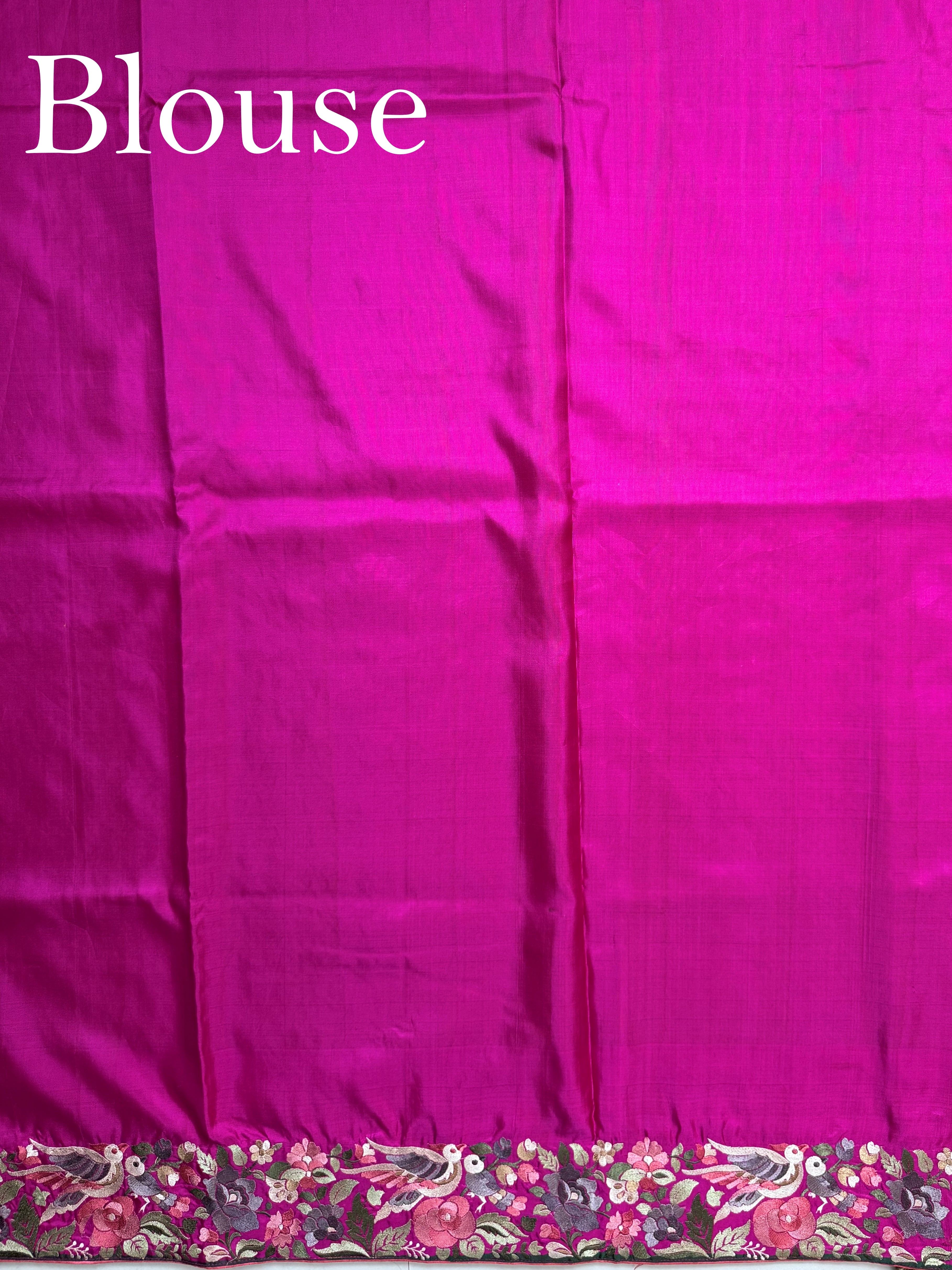 Gadwal Silk Yellow 100% Pure Silk  - Manoranjitham Weaves - Handloom Store