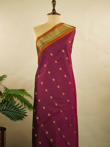 Gadwal Silk Gadwal handlooms are where simplicity meets regal artistry. Their contrast borders and rich pallus embody cultural pride. Arohini - Gadwal saree - Manoranjitham Weaves - Handloom Store