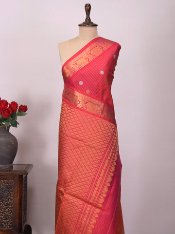 Tripureshi - Handloom Gadwal Silk Saree | Pure Silk | Zari Border