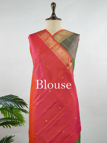 Adishakti – Green Handloom Gadwal Silk Saree | Pure Silk | Zari Border