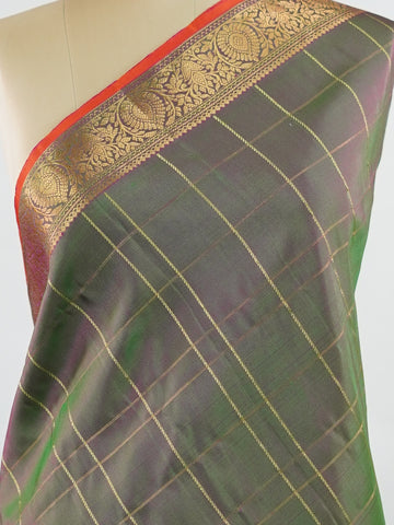 Adishakti – Green Handloom Gadwal Silk Saree | Pure Silk | Zari Border