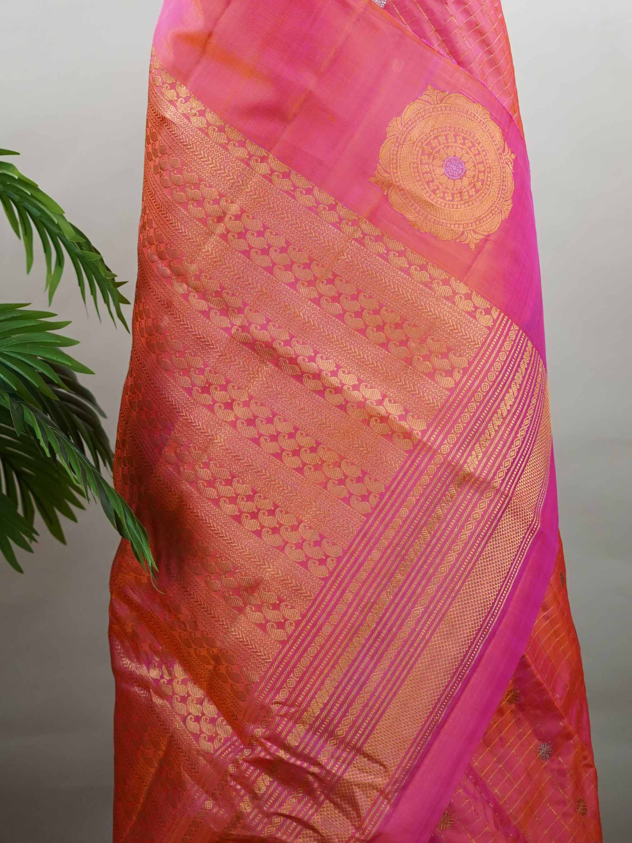 Gadwal Silk 0 Nityaklinna - Handloom Gadwal Silk Saree | Pure Silk | Zari Border - Manoranjitham Weaves - Handloom Store
