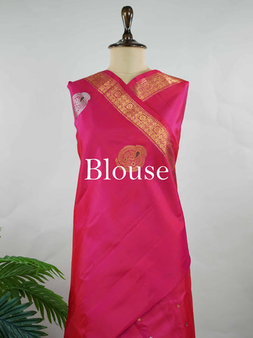 Shivashaktyaikya - Handloom Gadwal Silk Saree | Pure Silk | Zari Border