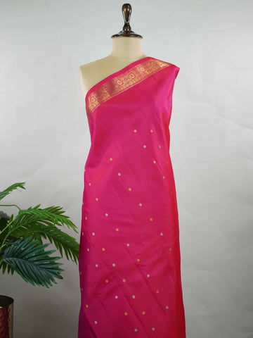 Shivashaktyaikya - Handloom Gadwal Silk Saree | Pure Silk | Zari Border