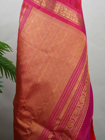 Shivashaktyaikya - Handloom Gadwal Silk Saree | Pure Silk | Zari Border