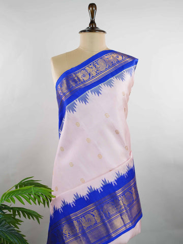 Keertana - Handloom Gadwal Silk Saree | Pure Silk | Zari Border