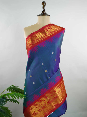 Nalini - Handloom Gadwal Silk Saree | Pure Silk | Zari Border