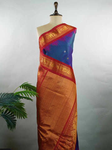 Nalini - Handloom Gadwal Silk Saree | Pure Silk | Zari Border